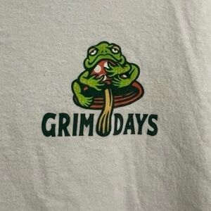 White Unisex Grim Days Psychadelic Hiking Club Short Sleeve T-Shirt Size Large